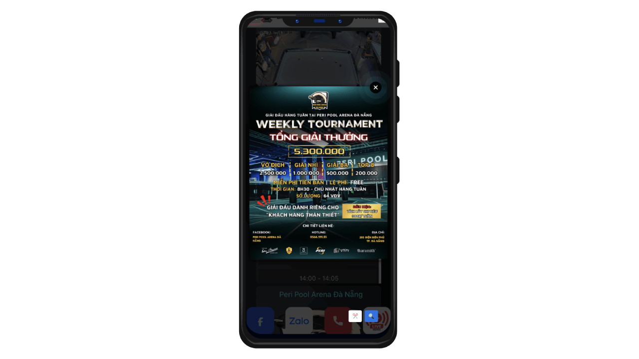 Billiard club marketing and ordering interface